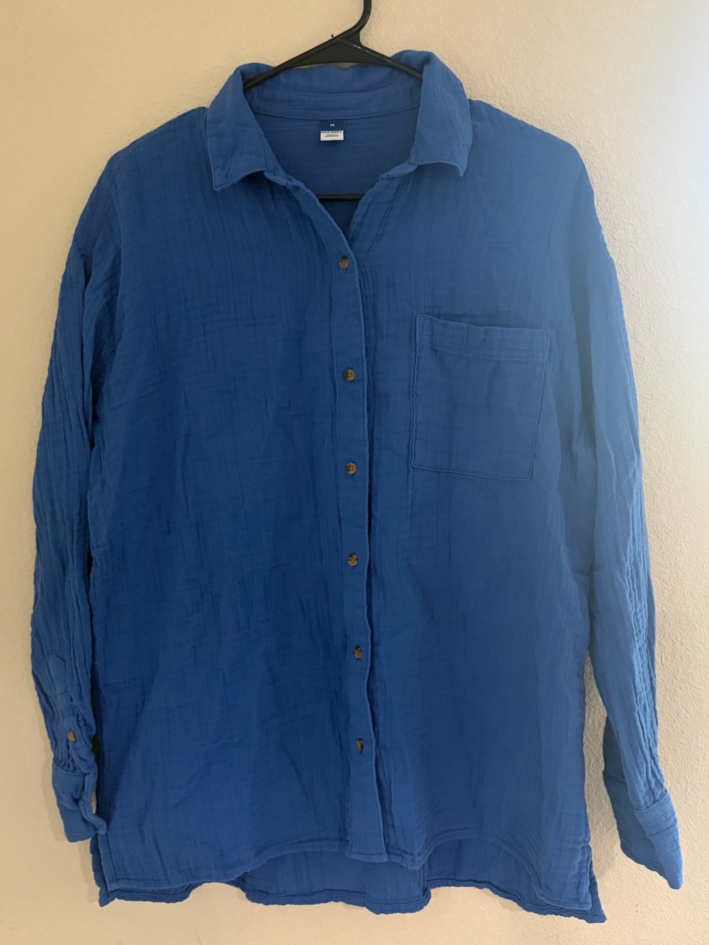 Old Navy linen like Royal Blue Lightweight Shirt Jacket